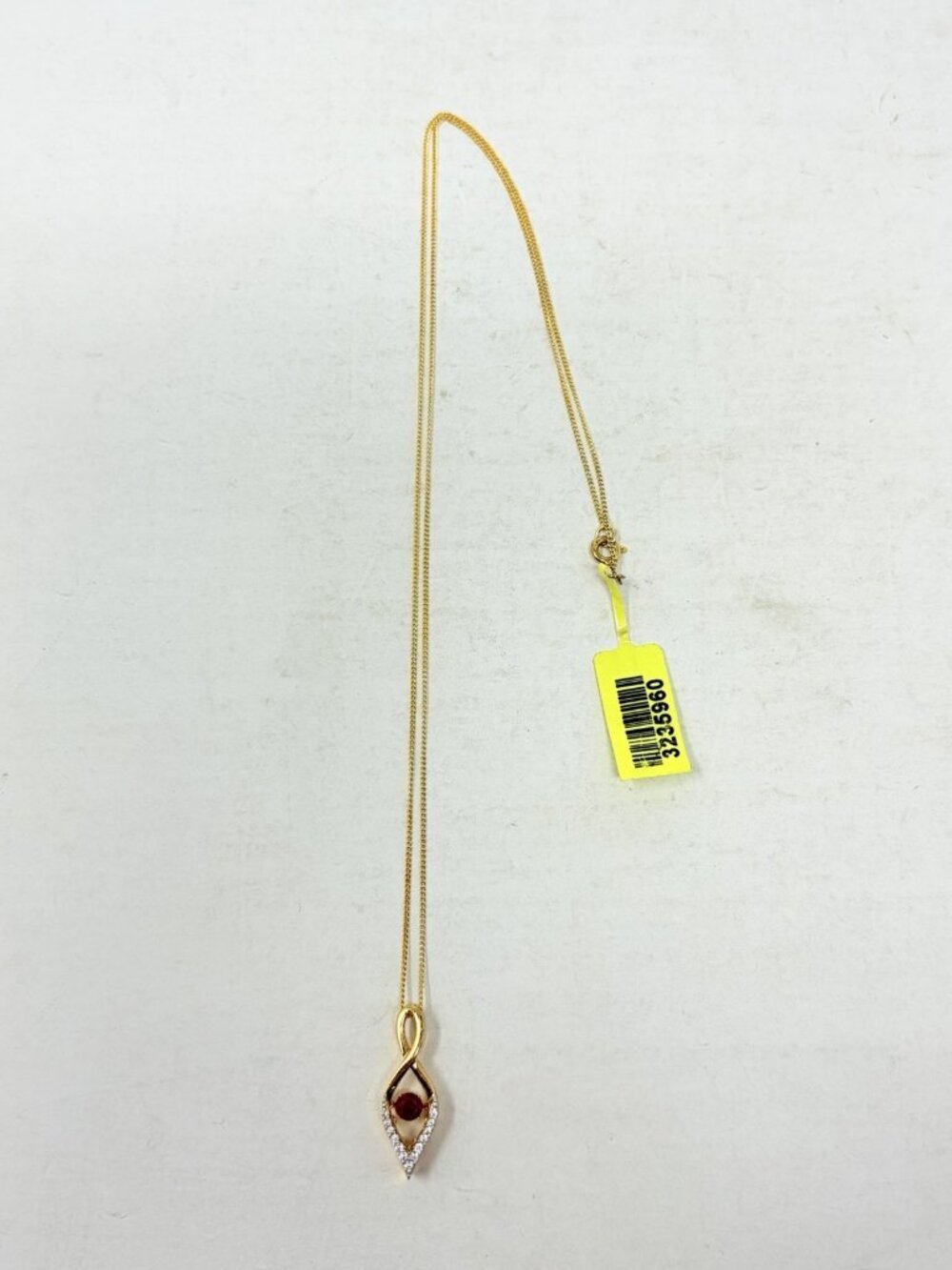 Shop‎ LC African Ruby/Cambodian Zircon Sterling Silver Pendant & Chain 5371